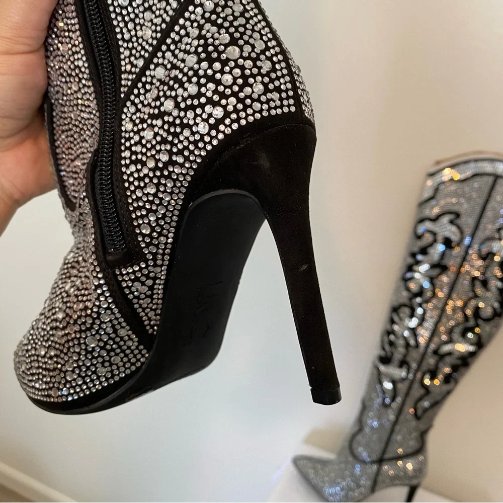 INC International Concepts Rhinestone Cowboy Boots 5 New Without Box